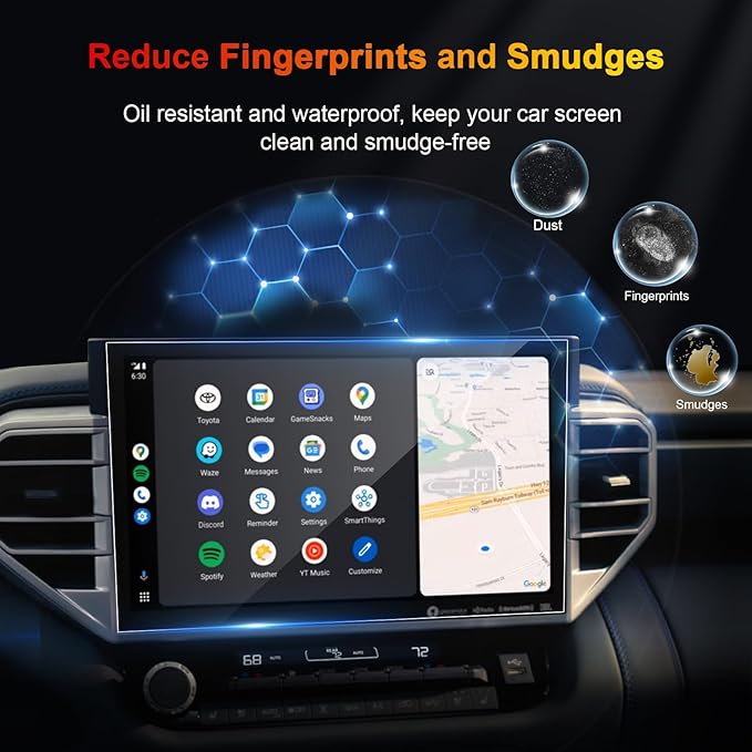 for 2025 Toyota Sequoia Screen Protector for 2023-2026 Sequoia Limited/Platinum/TRD Pro/Capstone 14" Display for 2026 Toyota Sequoia Accessories Tempered Glass Protective Film (Sequoia 14-In HD)