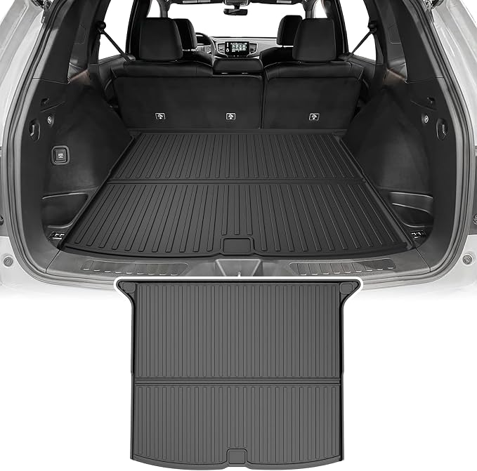 AOMSAZTO Cargo Mat for Honda Passport 2019-2025 | All Weather Custom Fit TPE Trunk Mat Trunk Tray Cargo Tray, Black