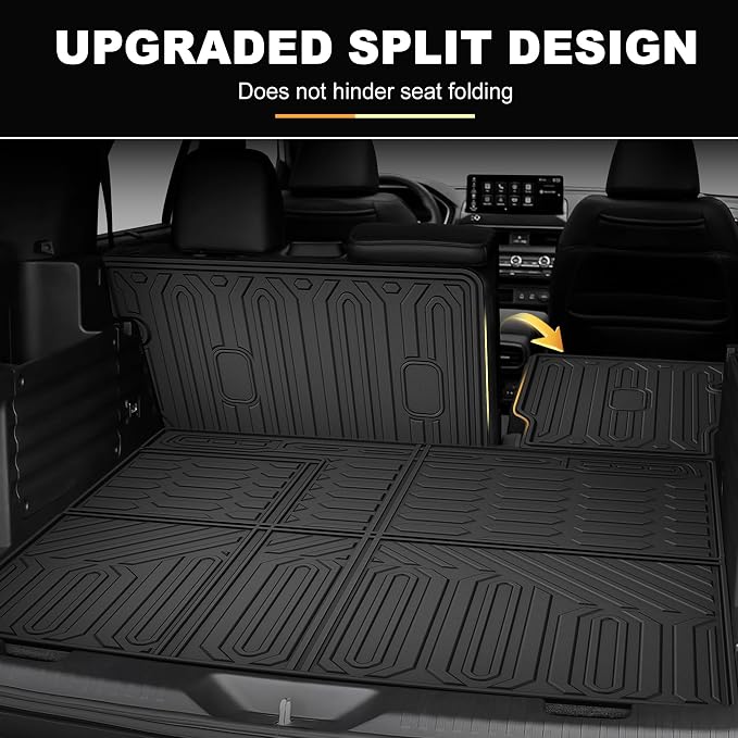 Floor Mats Fit for Honda Passport 2026 Upgrade Trunk Mat with Backrest Mat - AOMSAZTO All Weather Custom Fit 2026 Passport Floor Liners Cargo Liner Full Set Car Mats Accessories