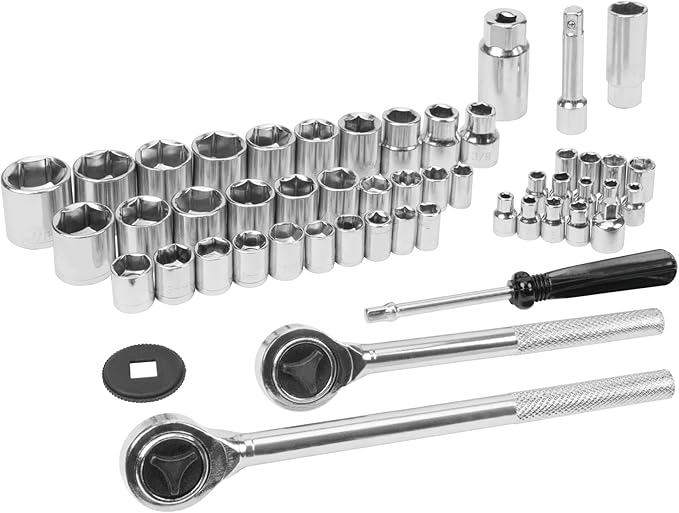 Performance Tool W1172 SAE/Metric 52-Piece Socket Set (1/4-Inch, 3/8-Inch & 1/2-Inch Drive)