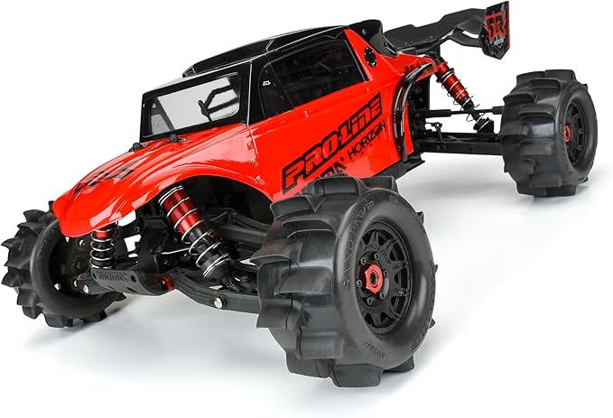 Pro-Line Racing Sand Paw HP Belted 2.8" Sand Truck Tires Mounted on Raid Black 6x30 Removable Hex 12mm & 14mm Wheels 2 PRO1024910