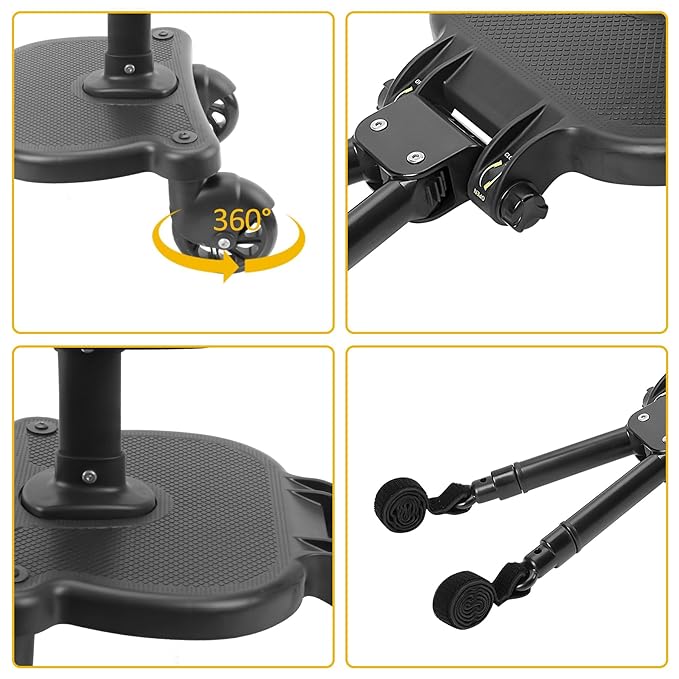 2025 New-Universal Stroller Board with Detachable Seat, 2in1 Sit and Stand Stroller Glider Board for Most Strollers, Holds Children Up to 55 LBs Stroller Connectors Standing Board