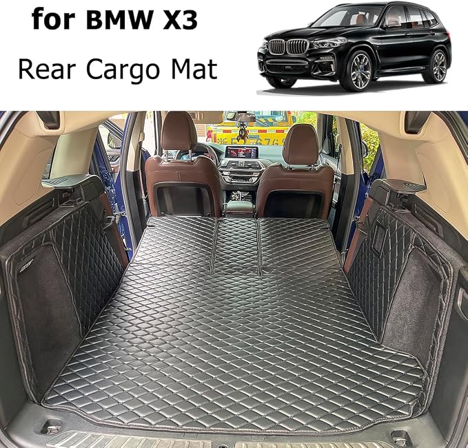 Cargo Mat for 2018-2024 BMW X3 G01 Trunk Mat | Cargo Liners Includes Rear Left and Right Side Panels, (Not Fit X3 xDrive 30e)
