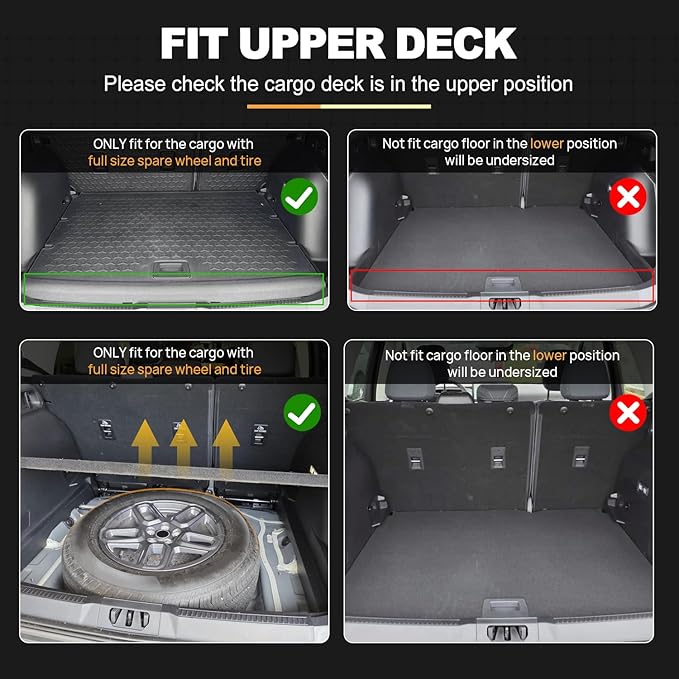 AOMSAZTO Cargo Liner and Backrest Mat for Ford Bronco Sport 2021-2026 | Custom Fit All Weather Trunk Mat Rear Seat Back Cover Car Interior Protection Accessories