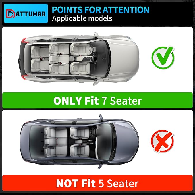 Cargo Mat Compatible with 2010-2024 Toyota 4 Runner 7 Seat Cargo Liner Trunk Mat TPE Back Seat Cover Protector 2023 4Runner Accessories (Fit 7 Seat,Trunk Mat+3rd Row Backrest Mats)