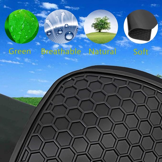 Car Floor Mat for Jeep Wrangler 4XE 4 Door 2021-2026 （Not for JL or JK） Custom Fit Full Black Rubber Auto Car Floor Liner Mat All Weather Heavy Duty Odorless