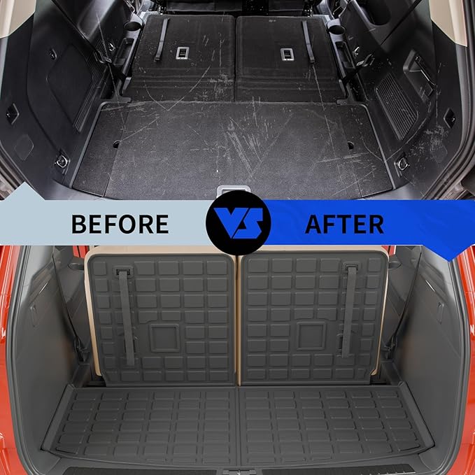 Rongtaod 6 Seats Floor Mats Compatible with 2020-2025 2026 Ford Explorer Captain Chairs Trunk Liner Cargo Liner Cargo Mat 2024 Explorer Accessories (Floor Mats+Trunk Mat with Backrest Mat)