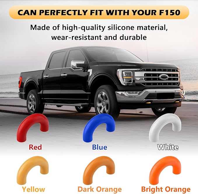 Tow Hooks Covers for Ford F150 2004-2026 Bronco Base/Big Bend/Outer Banks 2021-2026 Compatible with Toyota Tundra Accessories 2017-2021 (Yellow)