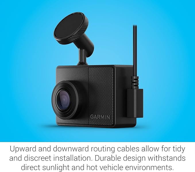 Garmin Dash Cam 67W, 1440p and Extra-Wide 180-degree FOV, Monitor Your Vehicle While Away w/ New Connected Features, Voice Control, Compact and Discreet, Includes Memory Card (Renewed)