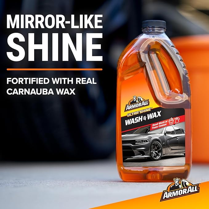 Armor All Ultra Shine Car Wash and Car Wax,Cleaning Fluid for Cars,Trucks,Motorcycles,64 Fl Oz Each,(Pack of 3)