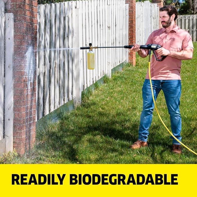 Kärcher House & Siding Cleaner, Removes Dirt, and Grime, Highly Concentrated, Makes up to 40 gal of Cleaner, Readily Biodegradable, For Pressure Washers