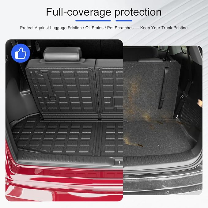 Xipoo Cargo Mat Compatible with 2014-2019 Toyota Highlander Trunk Mat Backrest Trunk Liner Cargo Liner Replacement for 2014-2019 Highlander Accessories