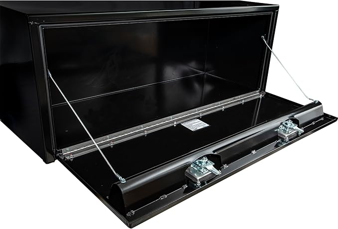 Buyers Products 1702310 Black Steel Underbody Truck Box with T-Handle Latch, 18 x 18 x 48 Inch, Contractor Toolbox With Durable Lock, Job Tool Chest For Storage And Organization