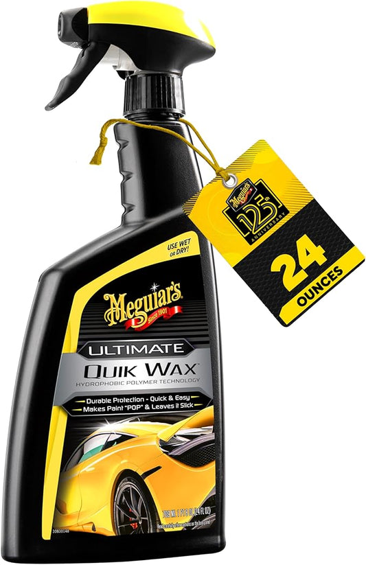 Meguiar's Ultimate Wash and Wax Bundle with Meguiar's Microfiber Wash Mitt, Perfect for Completing a Car Wash, Getting a Brilliant Shine, and Protecting Your Car’s Finish, Safe for all Car Exteriors