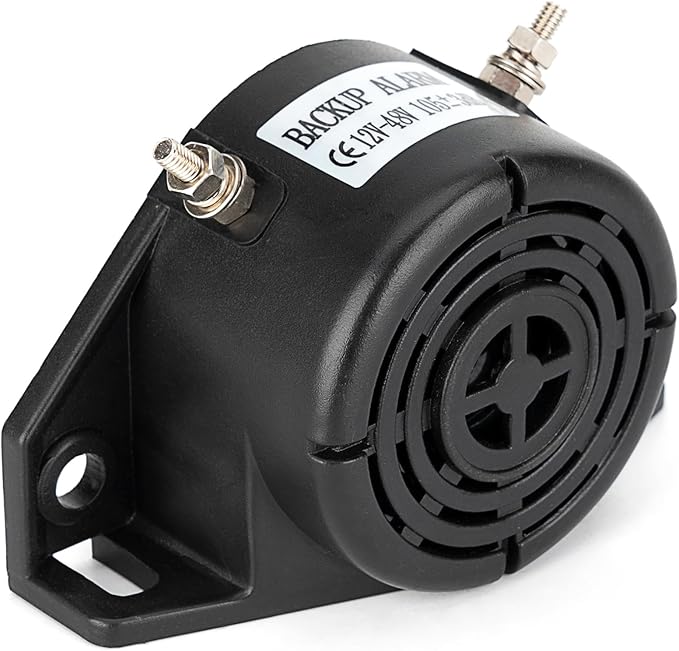 Backup Alarm 110dB 12V-48V DC Waterproof Industrial Heavy-Duty Backup Reverse Warning Alarm with Super Loud Beeper Tone for Truck Van Freight Car Lorry Heavy Vehicles