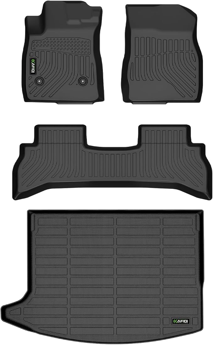 HAFIDI® Floor Mats & Cargo Liner Set Fit for 2020-2025 2026 Buick Encore GX FWD (Only Fit Cargo in Upper Deck Position) All Weather TPE Anti-Slip Car Full Set Floor Liners Custom Accessories - Black