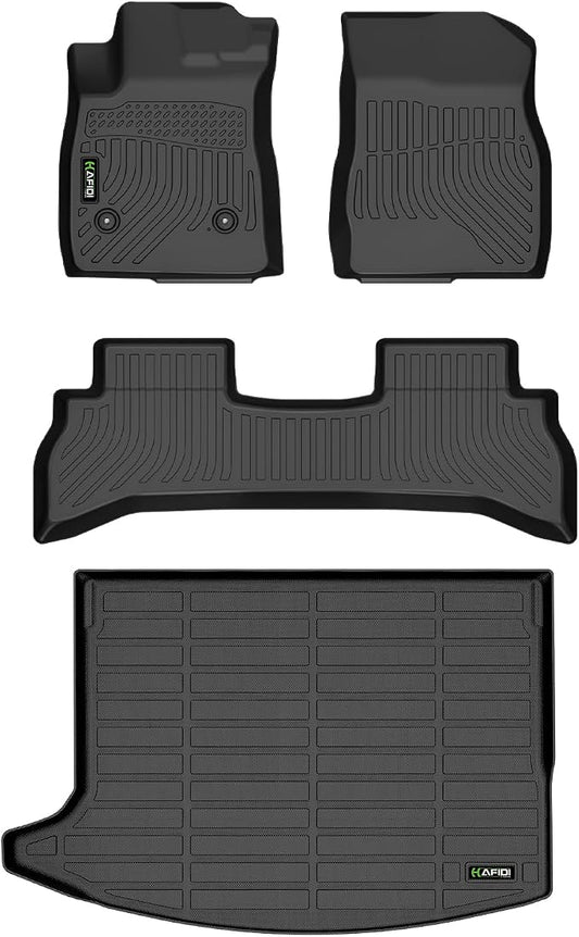 HAFIDI® Floor Mats & Cargo Liner Set Fit for 2020-2025 2026 Buick Encore GX FWD (Only Fit Cargo in Upper Deck Position) All Weather TPE Anti-Slip Car Full Set Floor Liners Custom Accessories - Black