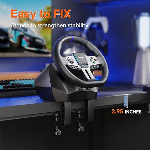 PXN PC Racing Wheel, V900 GEN2 Universal Usb Car Sim 270/900 Degree Race Steering Wheel with Pedals for PC, PS3, PS4, Xbox One, Xbox Series X/S, Switch