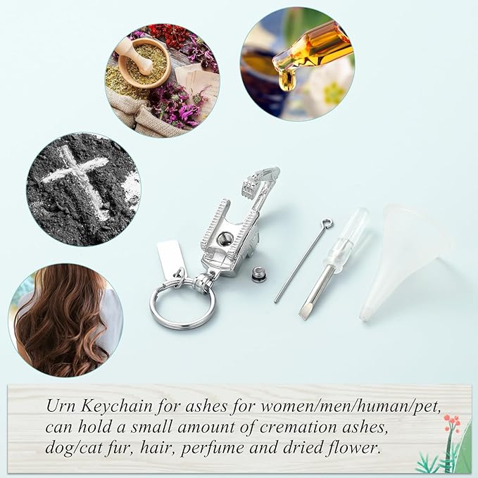 Imrsanl Truck/Excavator Urn Keychain for Ashes for Men Cremation Jewelry Urn Key Chain for Ashes Pendant Key Ring for Human