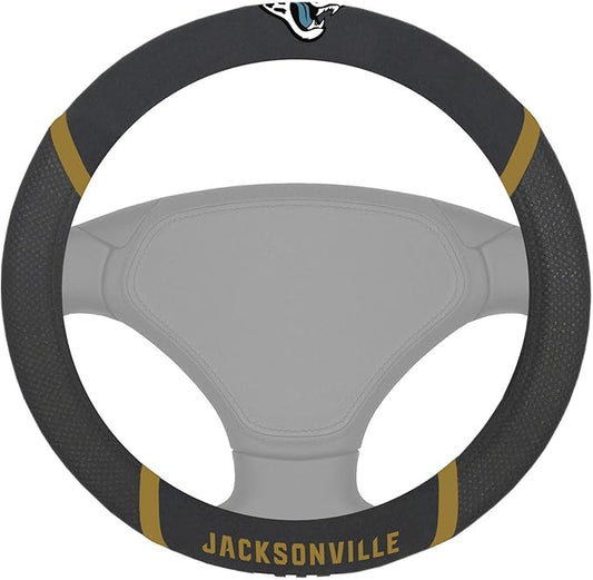 FANMATS NFL Unisex-Adult Embroidered Steering Wheel Cover