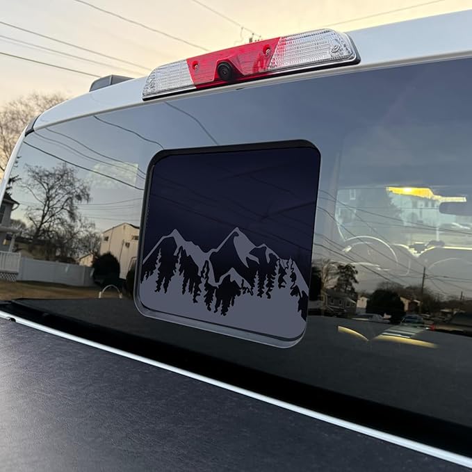 Xinghe for Ford F150 F250 F350 2015-2026, Rear Middle Window American Flag Decals, Matte Black USA Flag Decal for Truck Back Window, for Ford Raptor 2015-2026 Accessories