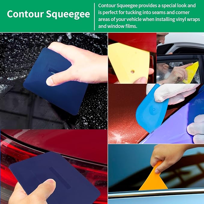 Arayker Vehicle Vinyl Wrap Applicator Tool Kit Car Wrap Squeegee Kit Automotive Window Tint Tools with Vinyl Wrap Magnetic Holder for Car Wrapping