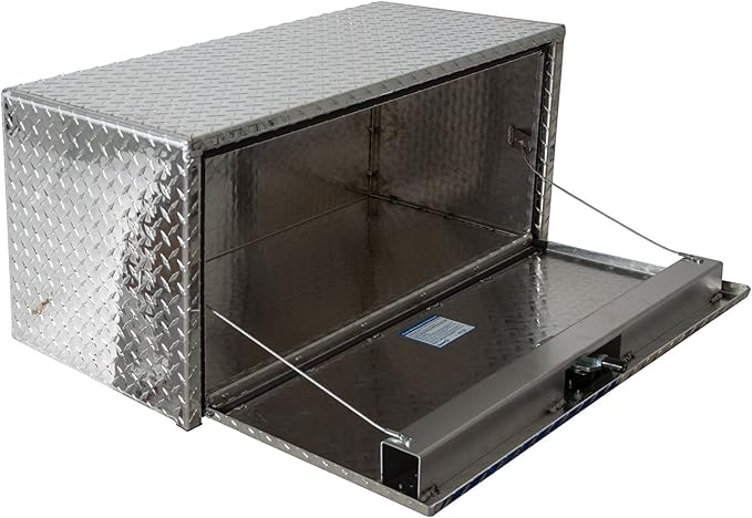 Buyers Products 1705118 Diamond Tread Aluminum Underbody Truck Tool Box, 20 x 20 x 36, Made in USA, .100 in. Thick, Corrosion Resistant, Locking Compression Latch, Secure Storage for Work Trucks