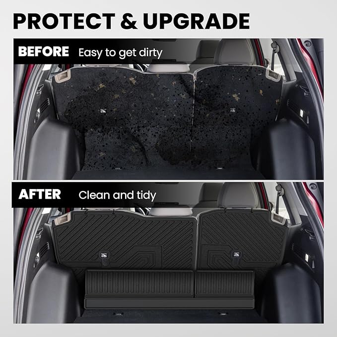 LASFIT Rear Seat Back Protector for Honda CRV 2023-2026 (Gasoline & Hybrid & e:FCEV), All Weather TPE Pet Friendly Custom Fit CR-V Second Row Back Seat Cover Backseat Mat Liner (Upper & Lower Postion)