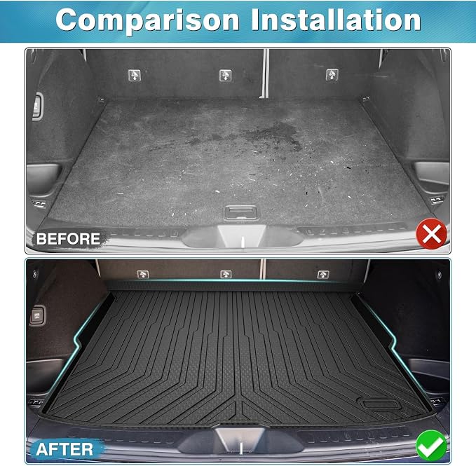 Mixsuper Cargo Liner Custom Fit for 2019-2025 Honda Passport All Weather Trunk Liner Anti-Slip Rear Cargo Mat Black