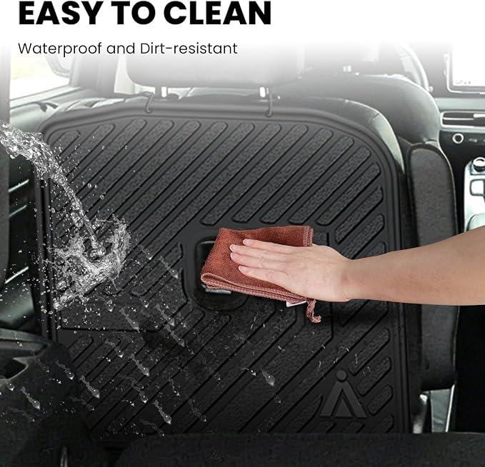Lasfit Kick Mats for Hyundai Palisade 2026 7-Seat (Not Fit 8-Seat), 2nd Row Captain Chair Seat Back Cover Protectors, TPE Waterproof All-Weather Rear Backrest Liner