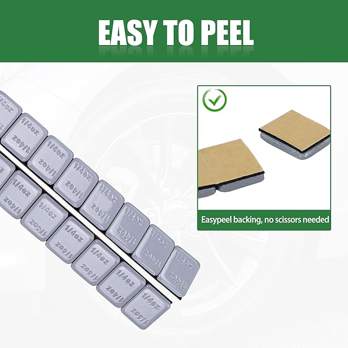 0.25 Oz Gray Adhesive Wheel Weights（715pcs,11lbs/5kg）,1/4 Oz Stick on Wheel Weights for Cars, Trucks, SUVs, Motorcycles, Low Profile