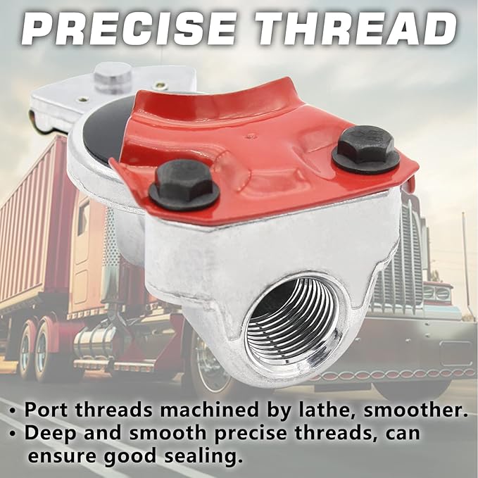 2 Pair Glad Hands Kit with 12pcs Rubber Seals, Aluminum Glad Hand Universal Red Blue Emergency Service Gladhand Set for Semi Trucks Trailers Tractors Air Line