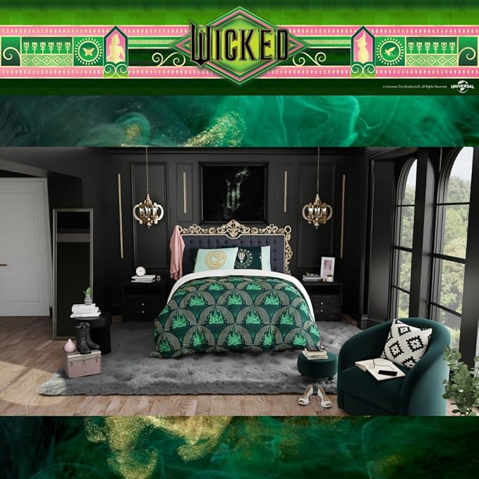 Collectibles Wicked Lux Bedding 5 Piece Super Soft Reversible Comforter and Sheet Set with Sham, Twin, (Officially Licensed Product) by Franco