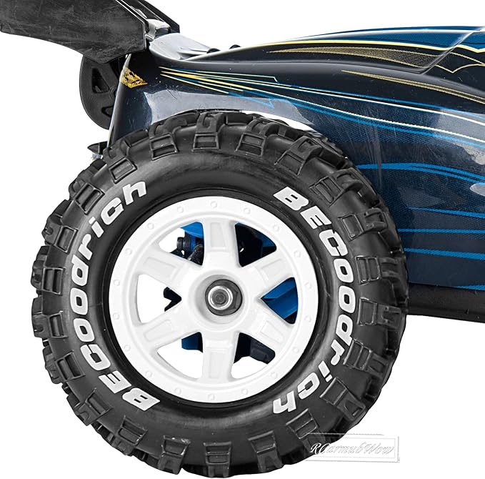 RC Wheels and Tires Off-Road Buggy Tires for 1/12 1/14 1/16 RC Off Road Monster Truck E-REVO Summit REDCAT HPI SAVAGEGT-2XS Volcano-16,1/12 1/14 1/16 Wheels Tires Set Pre-glued,White