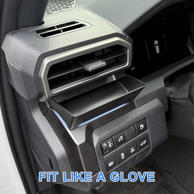 Driver's Air Vent Storage Tray Compatible with 2024 2025 2026 Toyota Tacoma and 2025 2026 Toyota 4Runner Accessories Driver's Side Extra Storage Organizer for Key Coin Card (Upgrade, No need for tape)