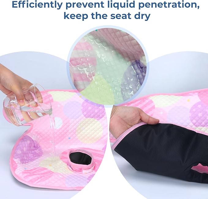 COOLBEBE Car Seat Protector for Potty Training, 2 Pack Dry Waterproof Car Seat Liner Toilet Training for Baby Infant Toddler, Piddle Pads Cover Car Seat Pad for Strollers & Carseat (Pink,2PC)