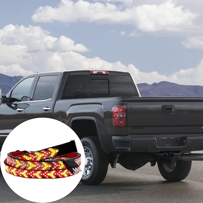 Bendable Silicone LED Rear Light with Flowing Turn Markers and Construction for Commercial Vehicles LED Turn Signals