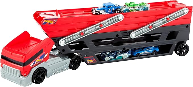 Hot Wheels Mega Hauler and 4 Cars Set