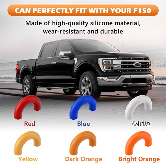 Tow Hooks Covers for Ford F150 2004-2026 Bronco Base/Big Bend/Outer Banks 2021-2026 Compatible with Toyota Tundra Accessories 2017-2021 (Dark Orange)