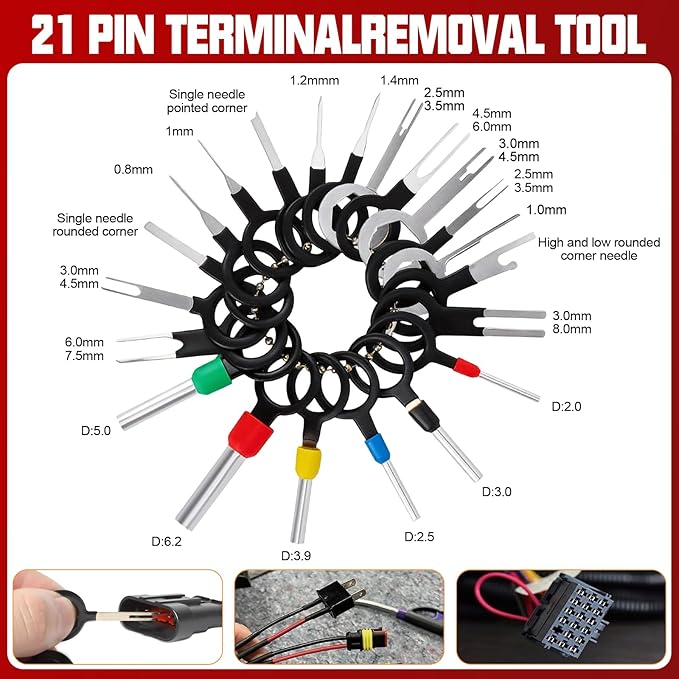 Hose Clamp Pliers Set, 38 Pcs Hose Clamp Kit with Electrical Connector Disconnect Pliers & Terminal Pin Removal Tool, Automotive Radiator Coolant System Repair Tool Set for Car Mechanic DIYer