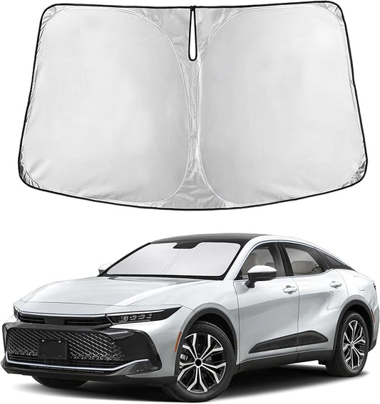 EcoNour Windshield Sunshade Compatible for Toyota Crown 2023-2024 2025 2026, Sun Visor for Front Windshield & Window Sun Shade Cover, UV Heat Blocker & Protector, Car Accessories