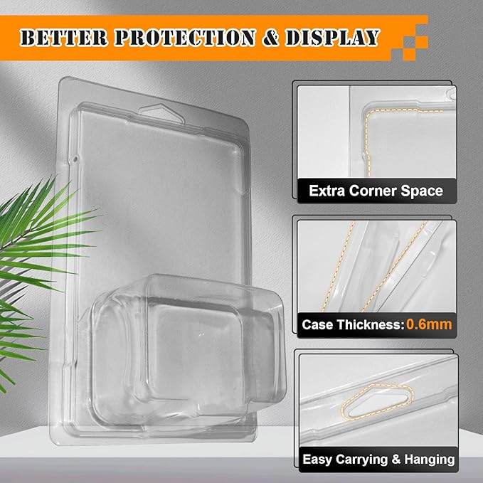 50 Pcs Protector Case Compatible with Hot Wheels Display Case Storage Case Plastic Model Car Clamshell Cases Display Clear Die Cast Car Blister Pack Covers Protector for Hotwheels Toy Car Set