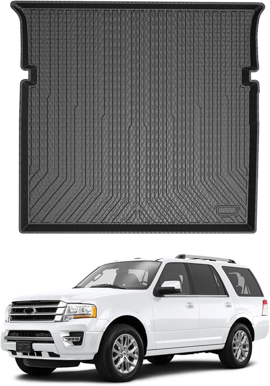 Mixsuper Custom Fit for Cargo Liner 2003-2017 Ford Expedition/Lincoln Navigator (No EL or L Models) Behind The 2nd Row Seats All Weather Rear Cargo Trunk Floor Mat
