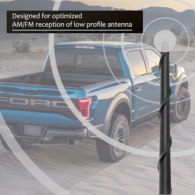 Short Antenna for Ford F150 2009-2026, Ford F250 F350 2017-2026, Truck F-150 F-250 F-350 7 Inch Antenna Replacement F150 Accessories