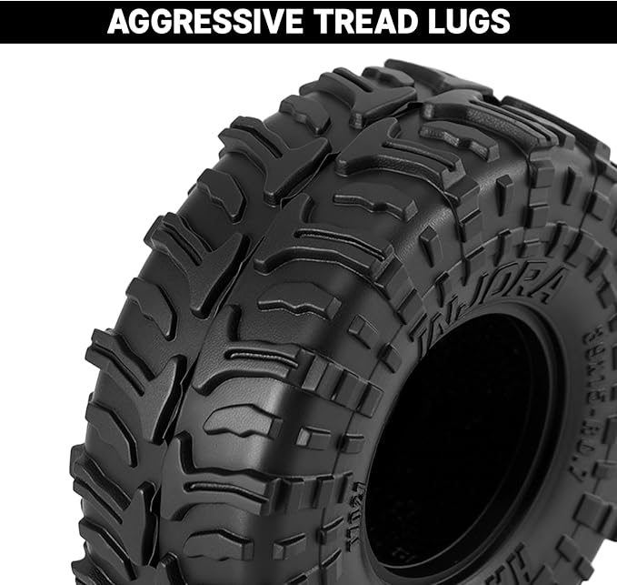 INJORA 39 * 15mm 0.7" HAMROK Tires for 1/30 Axial SCX30 (T7027)