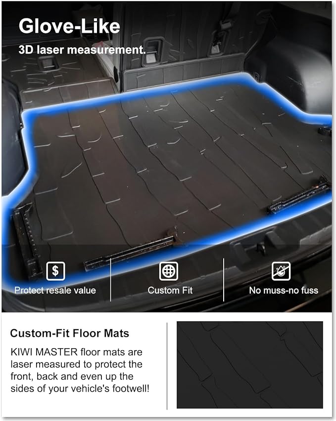 KIWI MASTER Cargo Mat for 2019-2026 Subaru Forester (Non-Hybrid), OEM Replacement J501SSJ300, All Weather Car Rear Trunk Mat, Custom Fit TPE Tray Liner, Black