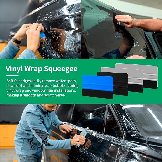 Arayker Vehicle Vinyl Wrap Applicator Tool Kit Car Wrap Squeegee Kit Automotive Window Tint Tools with Vinyl Wrap Magnetic Holder for Car Wrapping