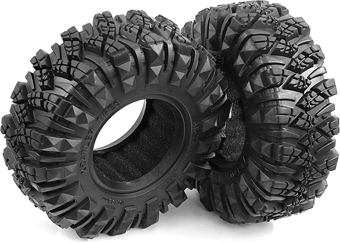 STMU 1.9 RC Crawler Tires 4.33 Inch OD Foam Inserts for Traxxas TRX4 Axial SCX10 SCX10 II III RBX10 Redcat Gen 8 (1.9)