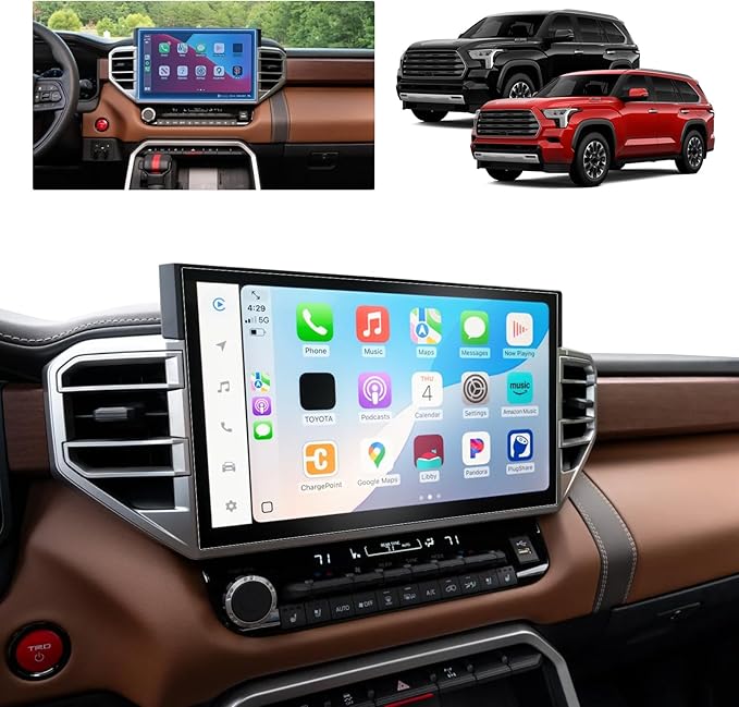 for 2024 Sequoia Matte Screen Protector for 2023-2026 Toyota Sequoia Limited/Platinum/TRD Pro 14" Display for 2025 Toyota Sequoia Accessories Anti Glare Tempered Glass Film (Sequoia 14-In Matte)