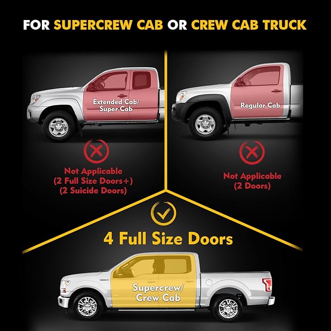 MIKKUPPA Under Seat Storage Box - Compatible with 2015-2024 Ford F150 SuperCrew Cab & Crew Cab; 2017-2023 F250 F350 F450 F550 Super Duty - Upgraded Detachable Rear Underseat Organizer